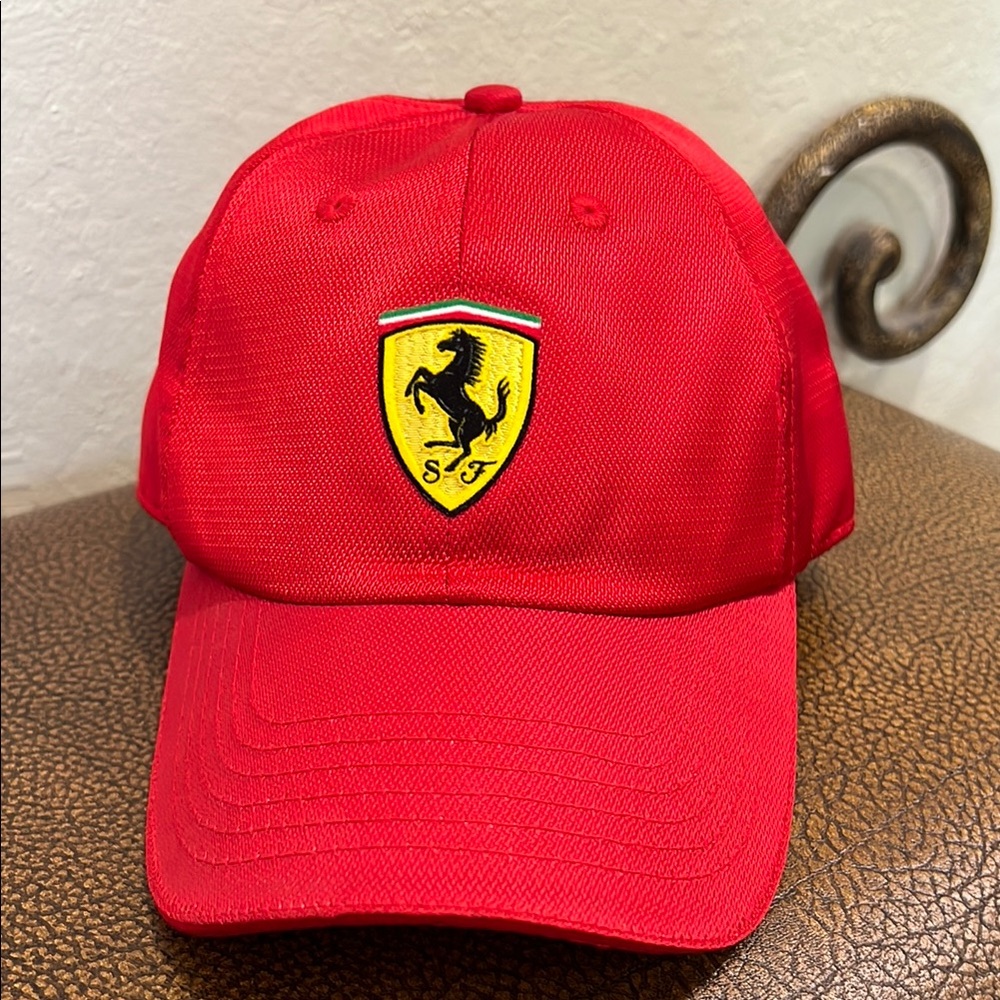 Like New Ferrari Store in Malaga, Spain 🇪🇸 Shiny Red F1 Race Car Driver’s Cap!